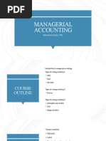 Managerial Accounting: Mon Raval Sevilla, CPA