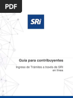 Guía para El Contribuyente - Ingreso de Trámites SRI en Línea