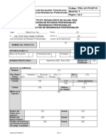 Formato para Solicitud de Residencias Profesionales