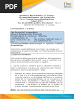 Guía de Actividades y Rúbrica de Evaluación - Unidad 1 - Tarea 2 - Desarrollo Del Pensamiento y El Lenguaje