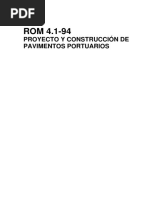 ROM 4.1-94 Proyecto y Construcción de Pavimentos Portuarios