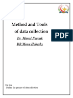 Method and Tools of Data Collection