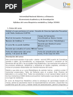 Syllabus Del Curso Bioquímica Metabólica