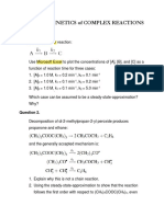 Chemical Kinetics of Complex Reactions