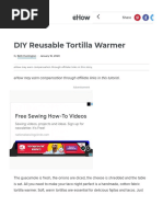 DIY Reusable Tortilla Warmer