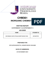 CHM 361 Experiment 2 and 3 