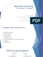 Machine Learning: B.Tech (CSBS) V Semester