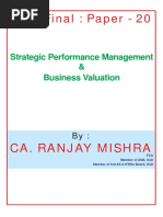 CMA Final: Paper - 20: Strategic Performance Management & Business Valuation