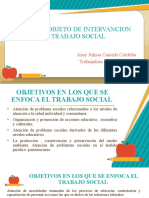 Objeto y Sujeto de Intervencion en Trabajo Social