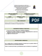 GUÍA PEDAGÓGICA #1 MATEMATICAS 5to. AÑO PMOM