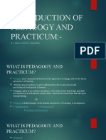 Introduction of Pedagogy and Practicum