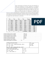 Ejercicio en Clase Graficos de Control CP y CPK