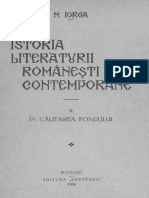 Nicolae Iorga - Istoria Literaturii Românești Contemporane. Volumul 2 - În Căutarea Fondului (1890-1934)