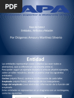 Por Diógenes Amaury Martínez Silverio: Base de Datos I Entidades, Atributos y Relación