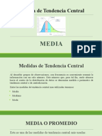 ESTADISTICA Medida de Tendencia Central 