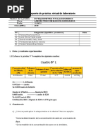 Reporte de Resultados Laboratorio N°9 Química Inorgánica