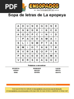 Sopa de Letras de La Epopeya