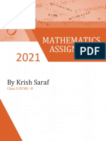 Assignment Mathematics: by Krish Saraf