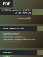 L5 - Control & Adjustment of Respiration