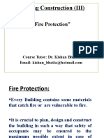 Building Construction (III) : "Fire Protection"