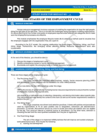 The Stages of The Employment Cycle: Study Guide For Module No. - 3