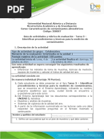 Guia de Actividades y Rúbrica de Evaluación - Unidad 2 - Tarea 3 - Identificar Procedimientos y Técincas para La Medición de Contaminantes