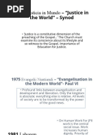 1971 Justicia in Mundo - "Justice in The World" - Synod