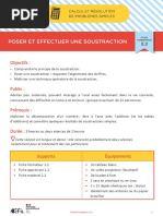 Poser Et Effectuer Une Soustraction