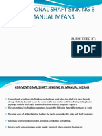 Conventional Shaft Sinking by Manual Means