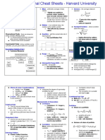 Statistics Cheat Sheets Harvard University