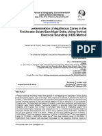 Determination of Aquiferous Zones in The Freshwater South-East Niger Delta, Using Vertical Electrical Sounding (VES) Method