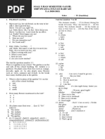 Soal Ujian Semester Ganjil SMP Swasta Sultan Rabi'Ah T.A 2020/2021