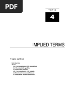 Topic Guide 4 - Implied Terms