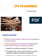 Industrial Engg and Management - Capacity Planning