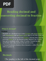 Reading Decimal and Converting Decimal To Fraction