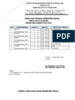 Jadwal Pts SMP 2021-2022 Ganjil