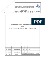 Integrated Control and Safety System (ICSS) Factory Acceptance Test Procedure