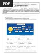 1 - Avaliacao Adaptada - 9ano - Ciencias - O Sistema Solar - Agua - 4º Bimestre