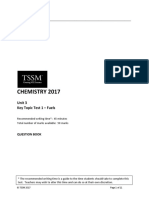 2017 Unit 3 Chemistry KTT 1 Fuels Question Book