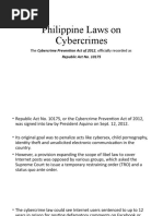 Philippine Laws On Cybercrimes: The Cybercrime Prevention Act of 2012, Officially Recorded As