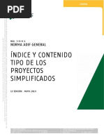 NAG 3-0-0.1 - Índice y Contenido Tipo de Los Proyectos Simplificados