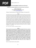 Bentuk Dan Ciri Adjektiva Bahasa Dayak Ngaju (Forms and Characteristics of Dayak Ngaju Language) Elisten Parulian Sigiro