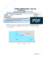 Examen Complementario A-2021-MECÁNICA DE FLUIDOS I