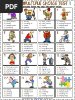 Hobbies Vocabulary Esl Multiple Choice Tests For Kids