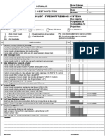 Check Sheet Fire Suppression System