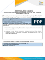 Guía para El Desarrollo Del Componente Práctico y Rúbrica de Evaluación - Unidad 3 - Paso 5 - Establecer El Proceso de Pots-Producción Resultado Audiovisual Final