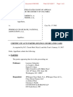 (1661005) Certificate As To Parties, Rulings and Related Cases U.S Ex Rel Schneider V JPMorgan Chase 17-7003