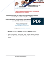 Evaluación Ergonómica y Psicosocial de Puesto Administrativo y Su Contraste Al Actual Teletrabajo Por Pandemia