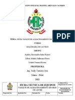 Ficha Tecnica Tanque de Almacenamiento en Frio - Maquinaria de Lacteos