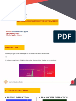 Fresnel and Fraunhoffer Diffraction: Doshi Siddharth Kalpesh